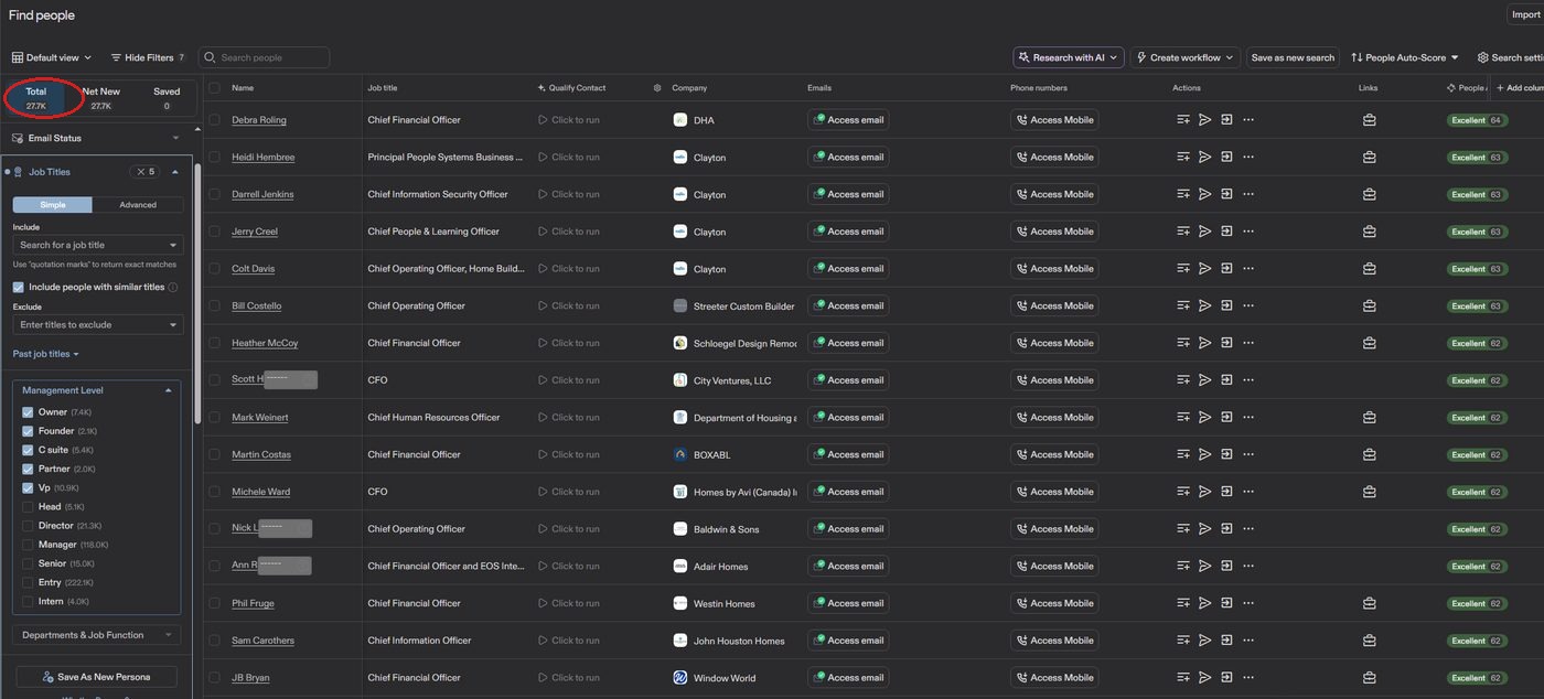 Apollo.io's own plan and export limits